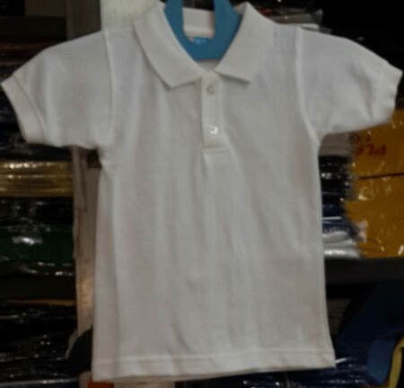 Kids pique collar plain t-shirt